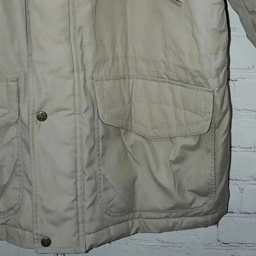 London Fog All Weather Khaki Lined Field Winter Coat Men's Size 44 Regular - Picture 6 of 13